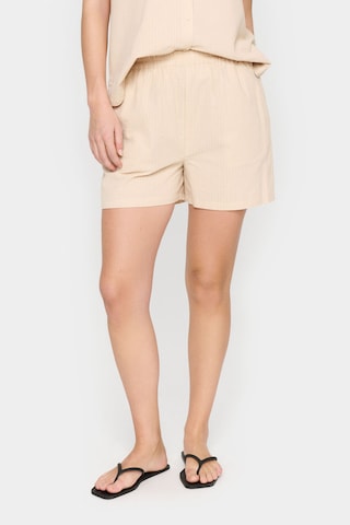 SAINT TROPEZ Regular Pants 'Elmiko' in Beige: front