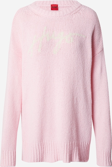 HUGO Sweter 'Sareed' w kolorze różowy pudrowy / białym, Podgląd produktu