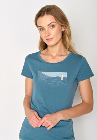 Maglietta 'Nature Set Sail' di GREENBOMB in blu