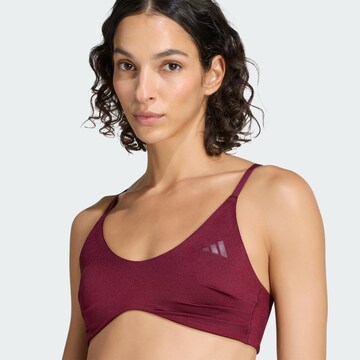 ADIDAS PERFORMANCE Bustier Sport bh 'Optime Essentials' in Rood