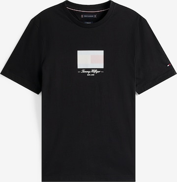 juoda TOMMY HILFIGER Marškinėliai 'ITHACA': priekis