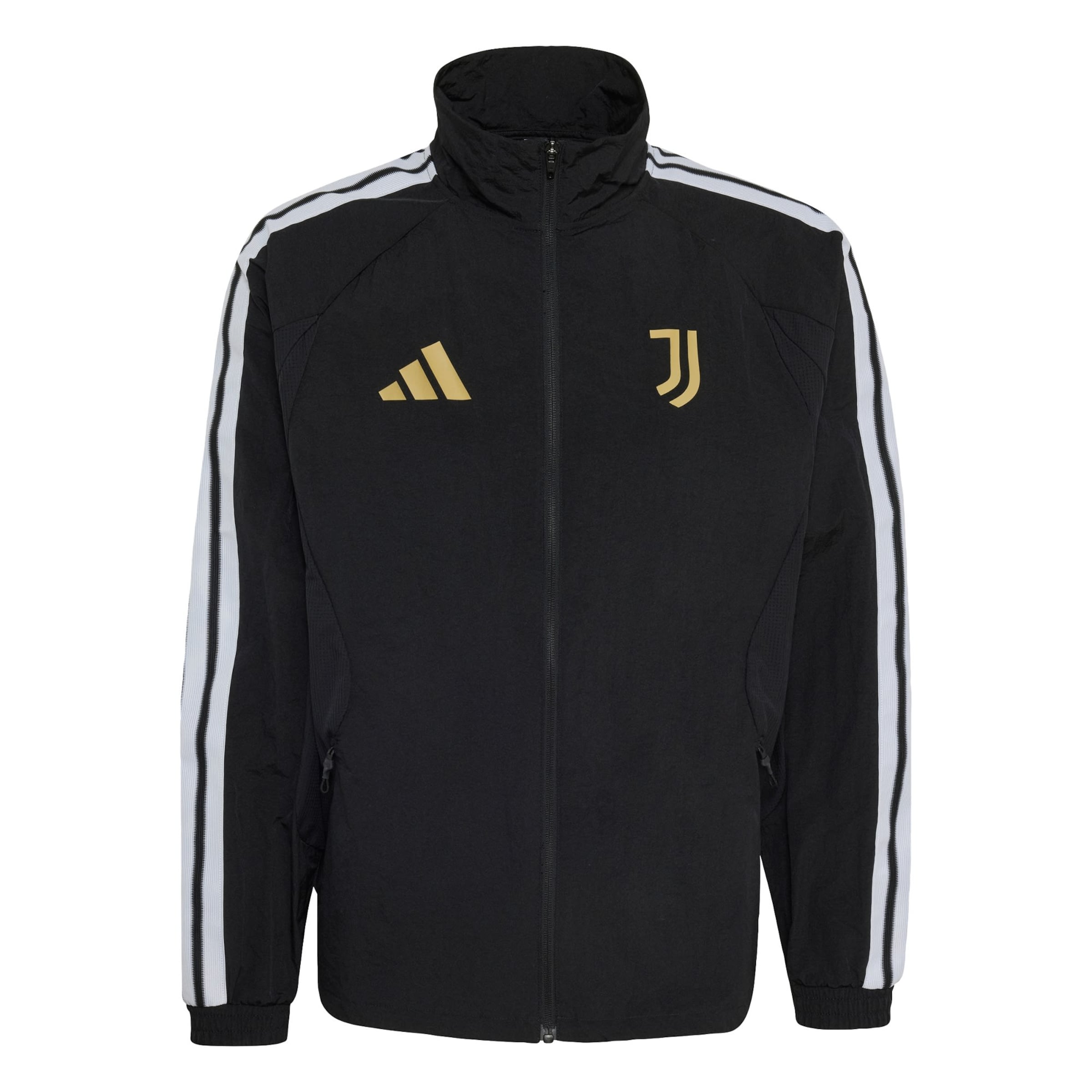 ADIDAS PERFORMANCE Trainingsjack 'Juventus Turin Anthem' in Zwart: voorkant