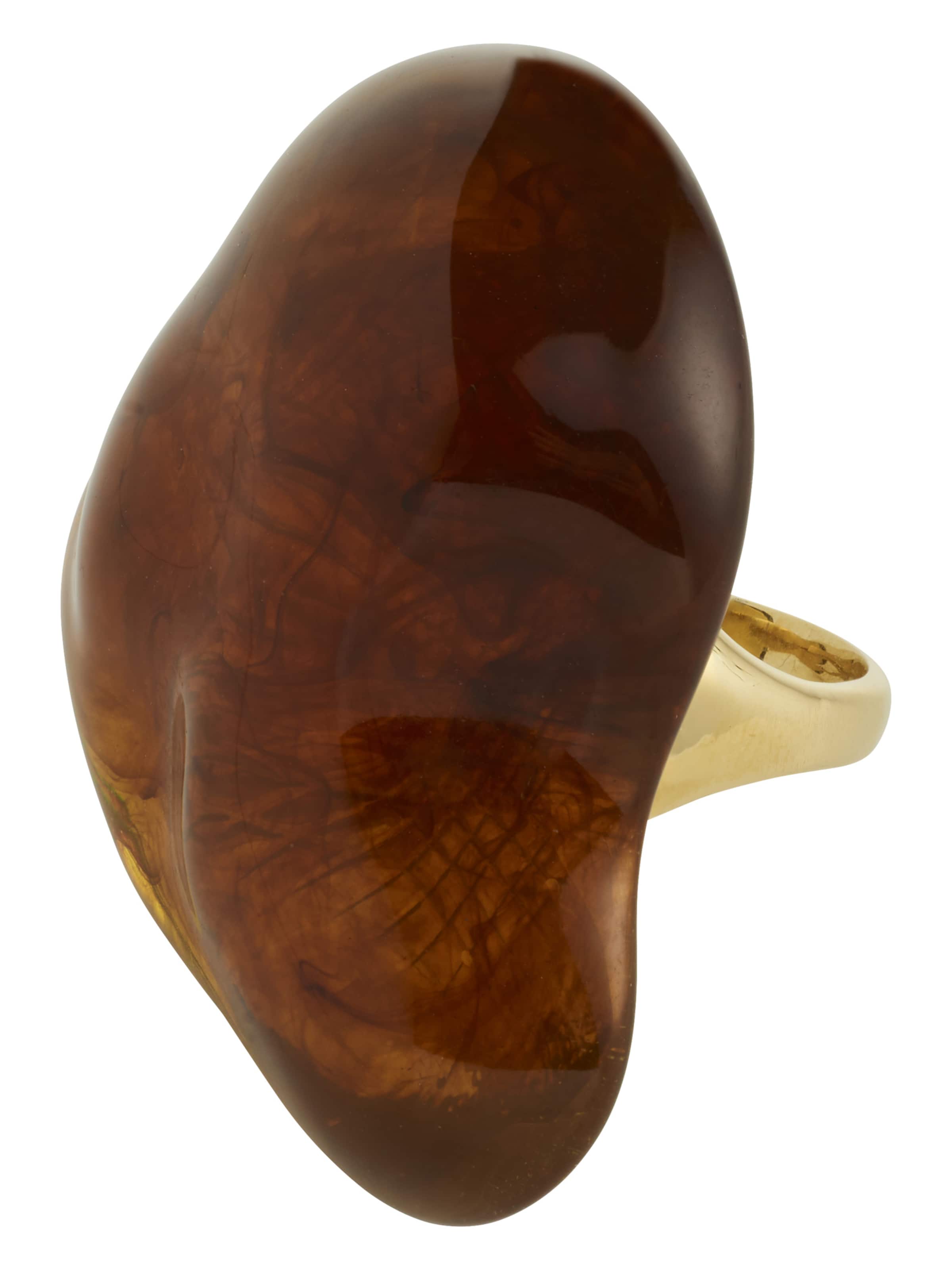 Pilgrim Sõrmus 'Lian', värv pruun: eest vaates