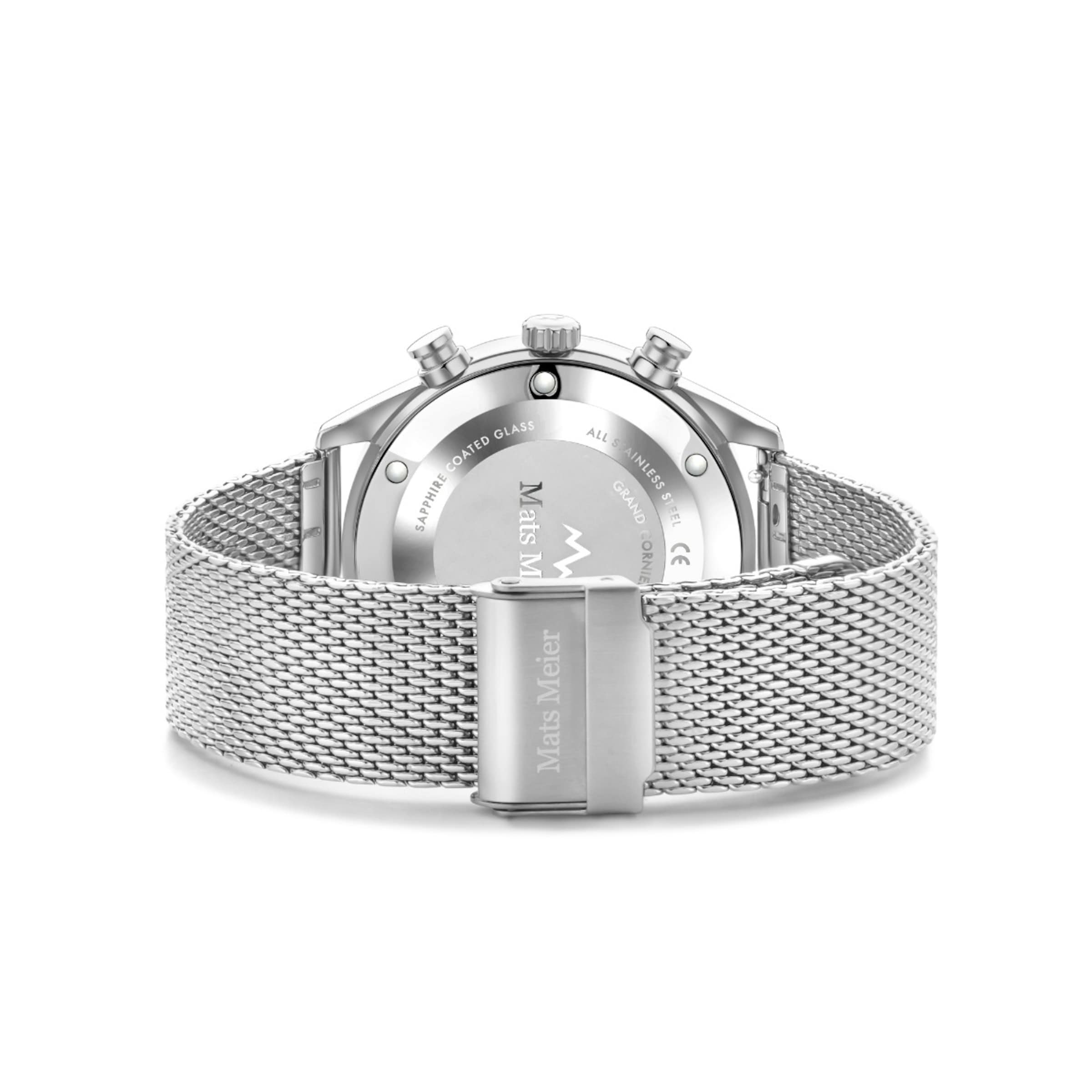 Mats Meier Analoguhr in Silber
