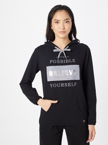 Key Largo Sweatshirt 'POSSIBLE' in Zwart: voorkant