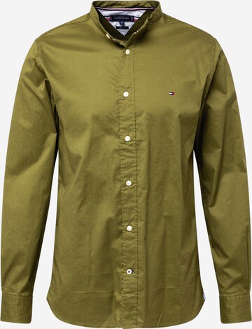 TOMMY HILFIGER Button Up Shirt in Green: front