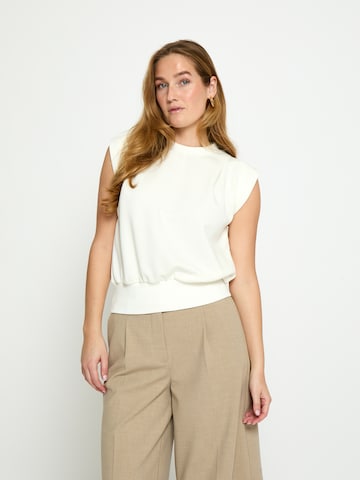 Felpa 'Marta' di minus in bianco: frontale