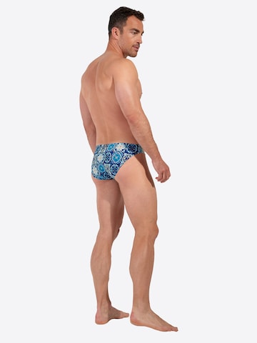 HOM Badehose ' Swim Micro Briefs Maiolica ' in Blau
