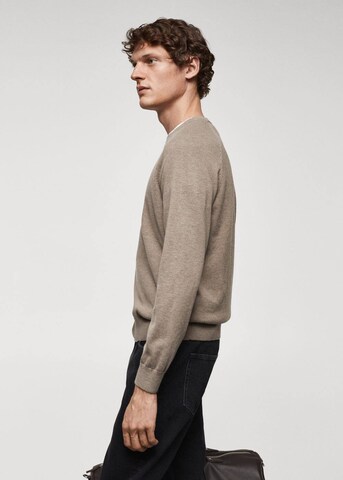 MANGO MAN Pullover 'Ten' in Braun