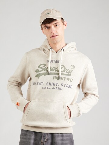 Superdry Mikina 'Heritage' – béžová: přední strana