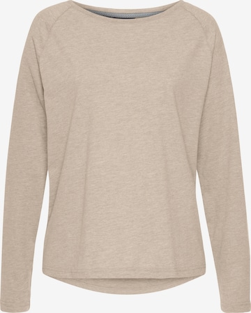 T-shirt Elbsand en beige : devant