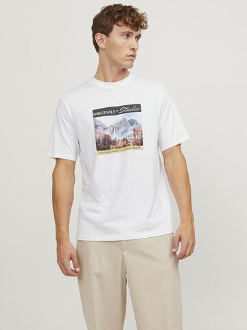 T-Shirt 'HAYS' JACK & JONES en blanc : devant