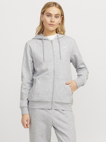 JJXX Zip-Up Hoodie 'JXAbbie' in Grey: front