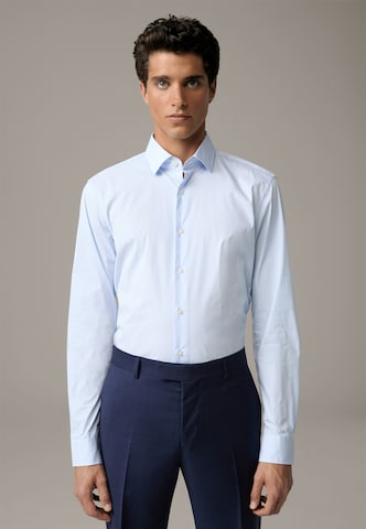 STRELLSON Slim fit Overhemd 'Santos' in Blauw: voorkant