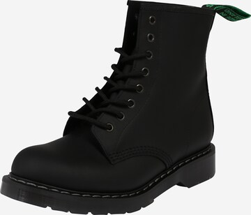 Bottines à lacets '8 Eye Derby' Solovair en noir : devant