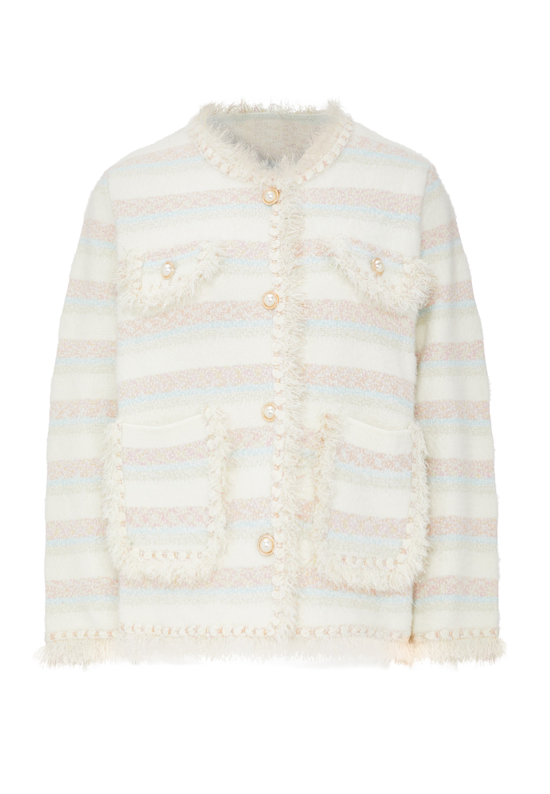 ZITHA Gebreid vest in Beige: voorkant