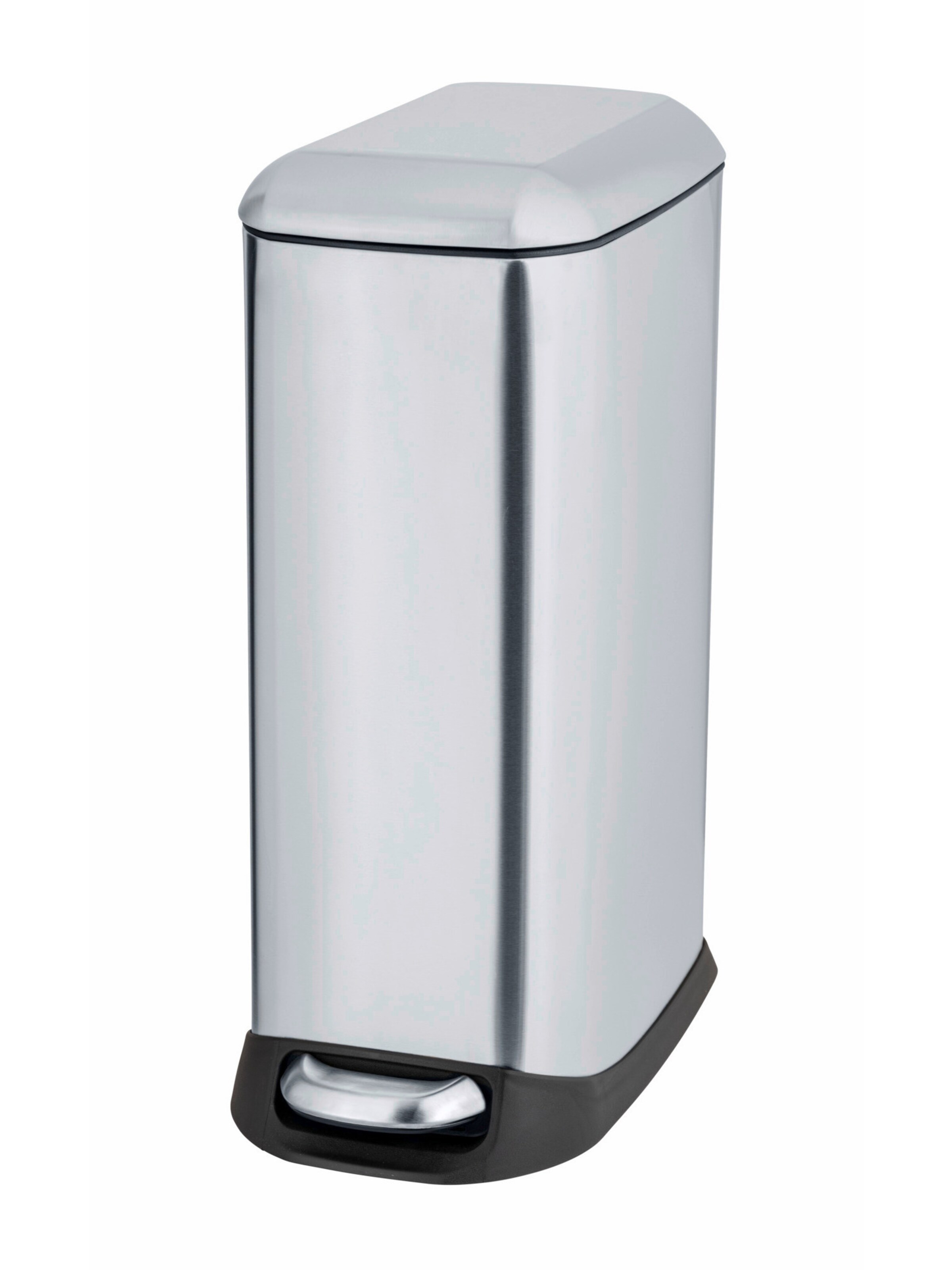 Wenko Treteimer in Silber: Vorderseite