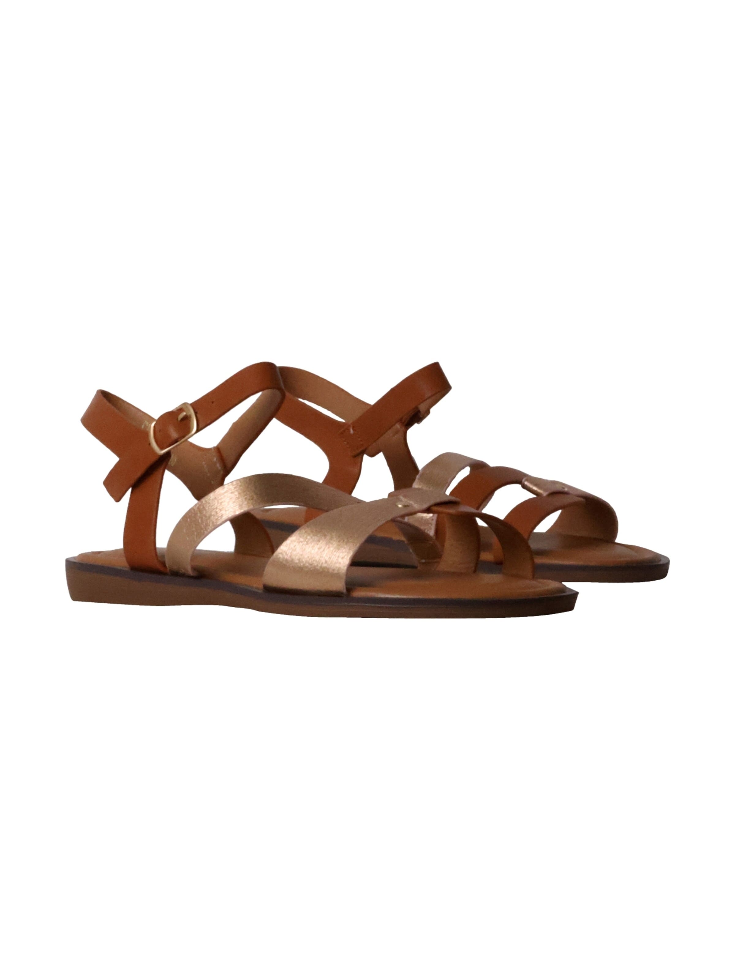 Sandalo con cinturino 'Flache Sandalen mit Riemen' di POTI PATI in marrone