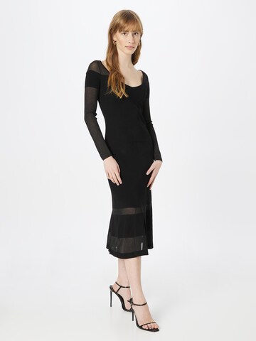 PATRIZIA PEPE Stickad klänning i svart: framsida