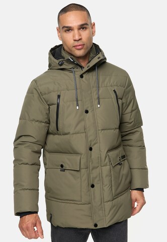 Veste d’hiver ' Wess ' INDICODE JEANS en vert : devant