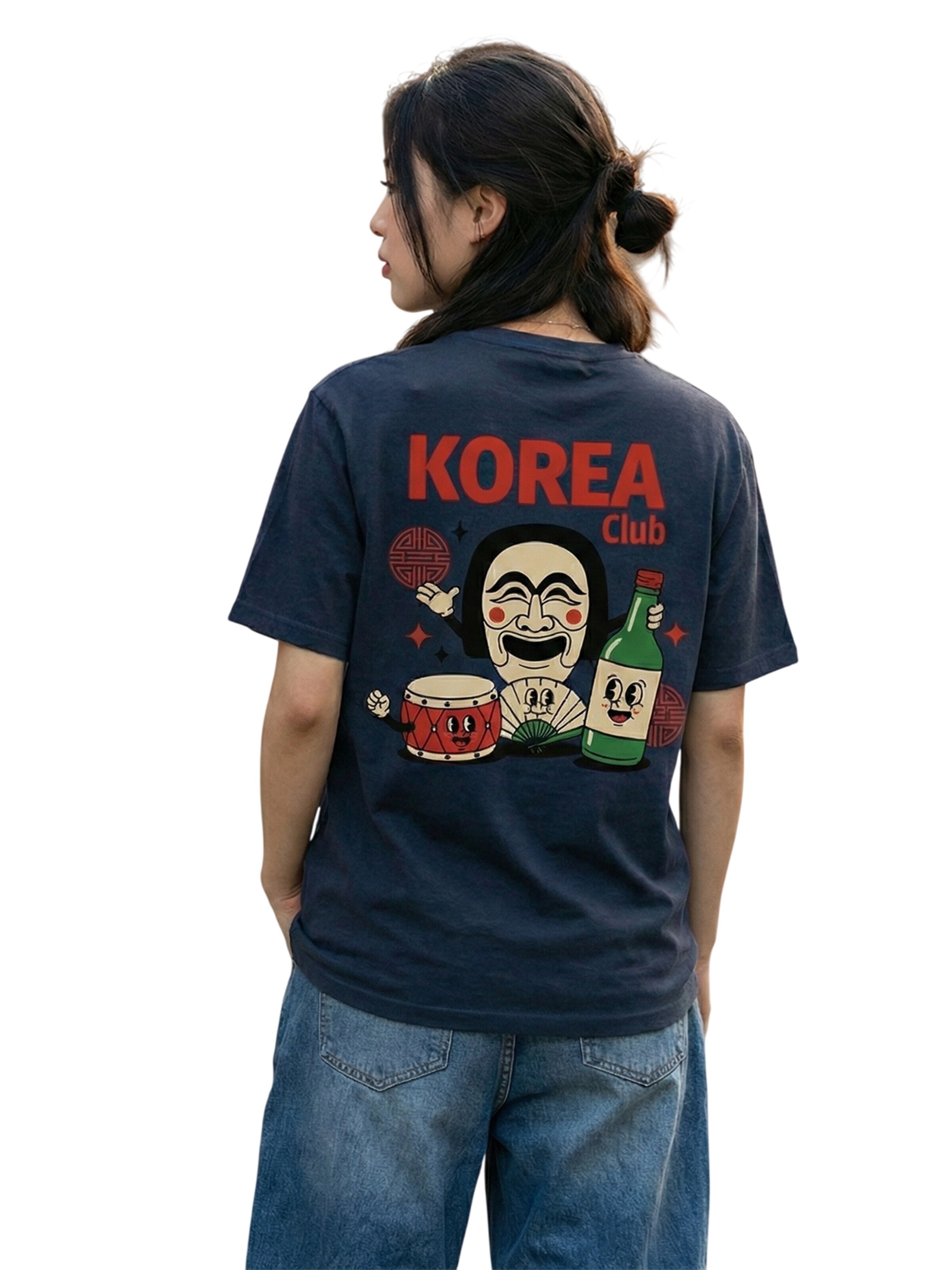RoamLikeSummer Shirt 'Korea Club' in Black