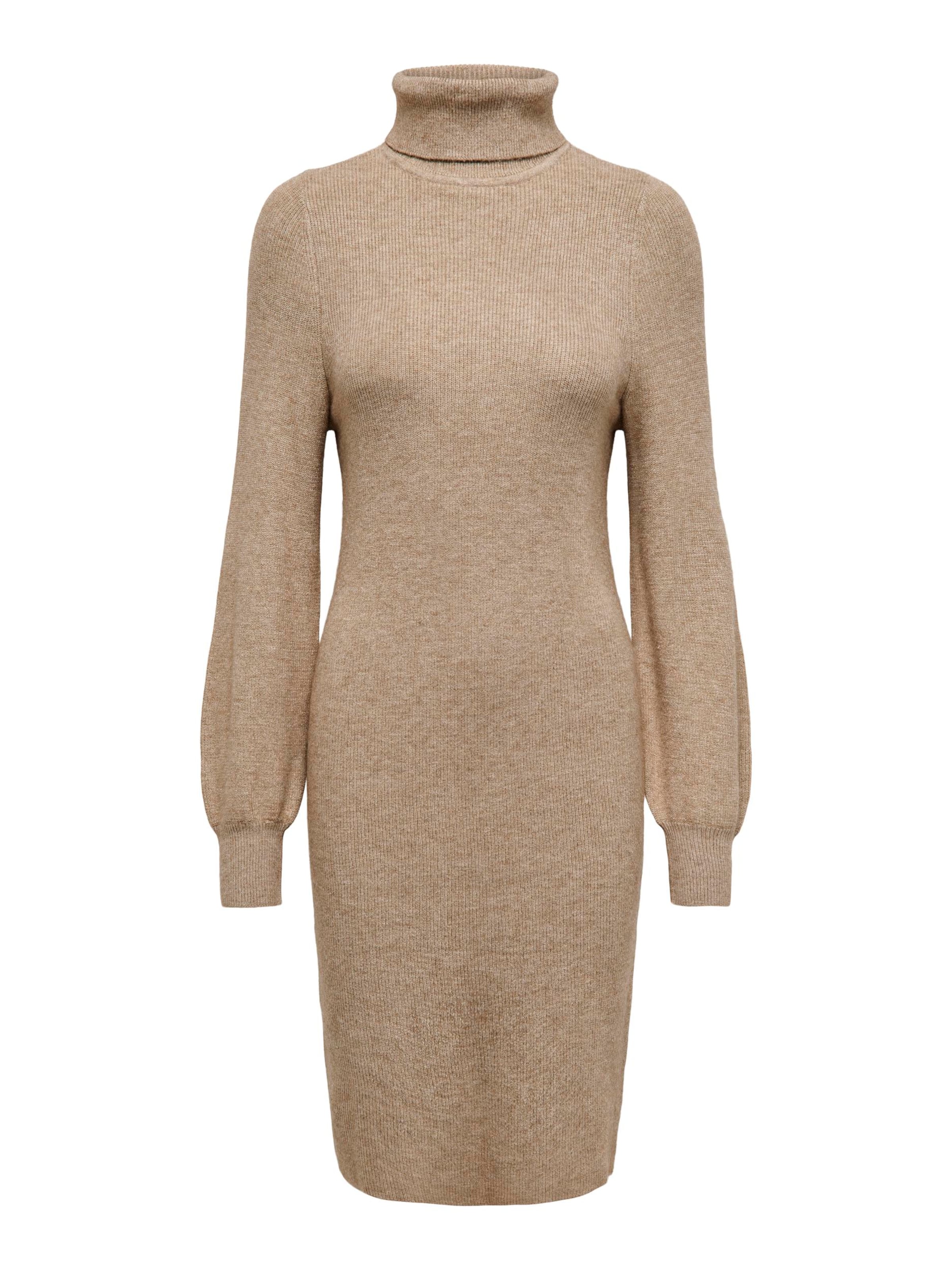 ONLY Pletené šaty 'SASHA' - Hnedá: predná strana