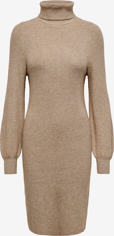 ONLY Knitted dress 'SASHA' in Brown: front