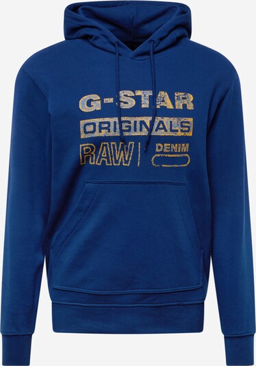 G-Star RAW Sweat-shirt 'Distressed Originals' en beige / bleu, Vue avec produit