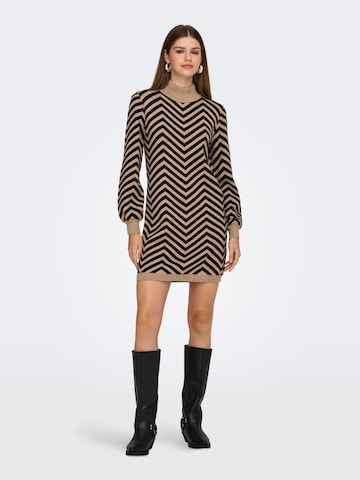 Robes en maille 'JULIA' ONLY en marron