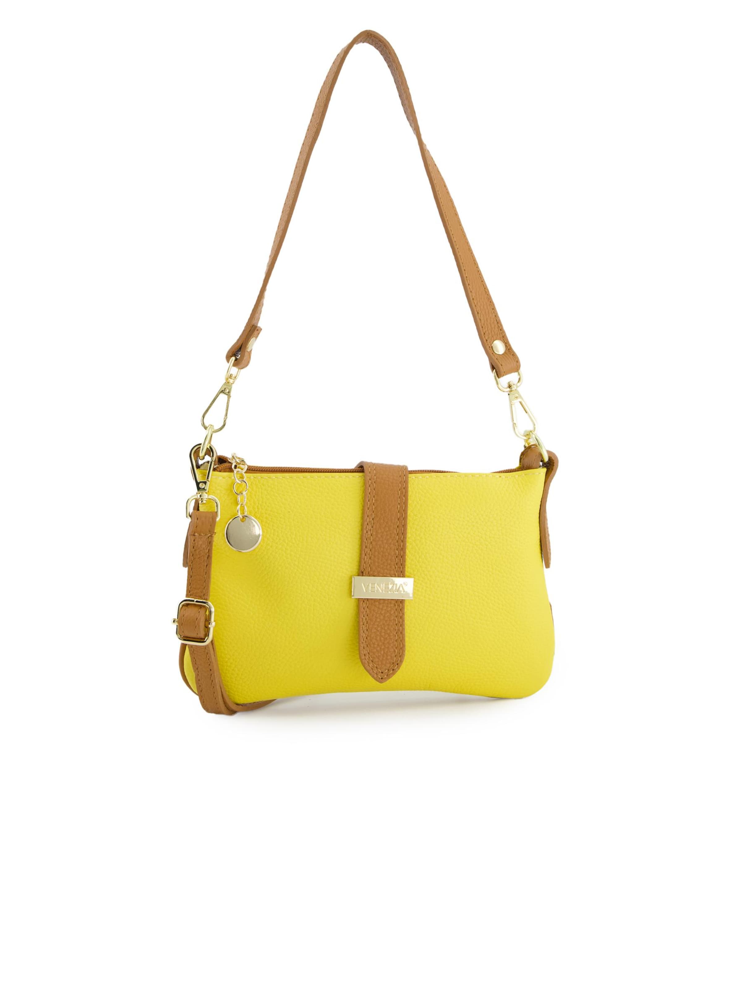 VENEZIA Shoulder Bag in Yellow: front