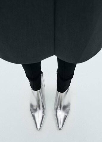 MANGO Ankle Boots 'strapy' in Silver