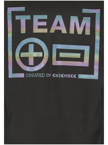 CHIEMSEE Fleecepullover ' mit PlusMinus-Print ' in Schwarz