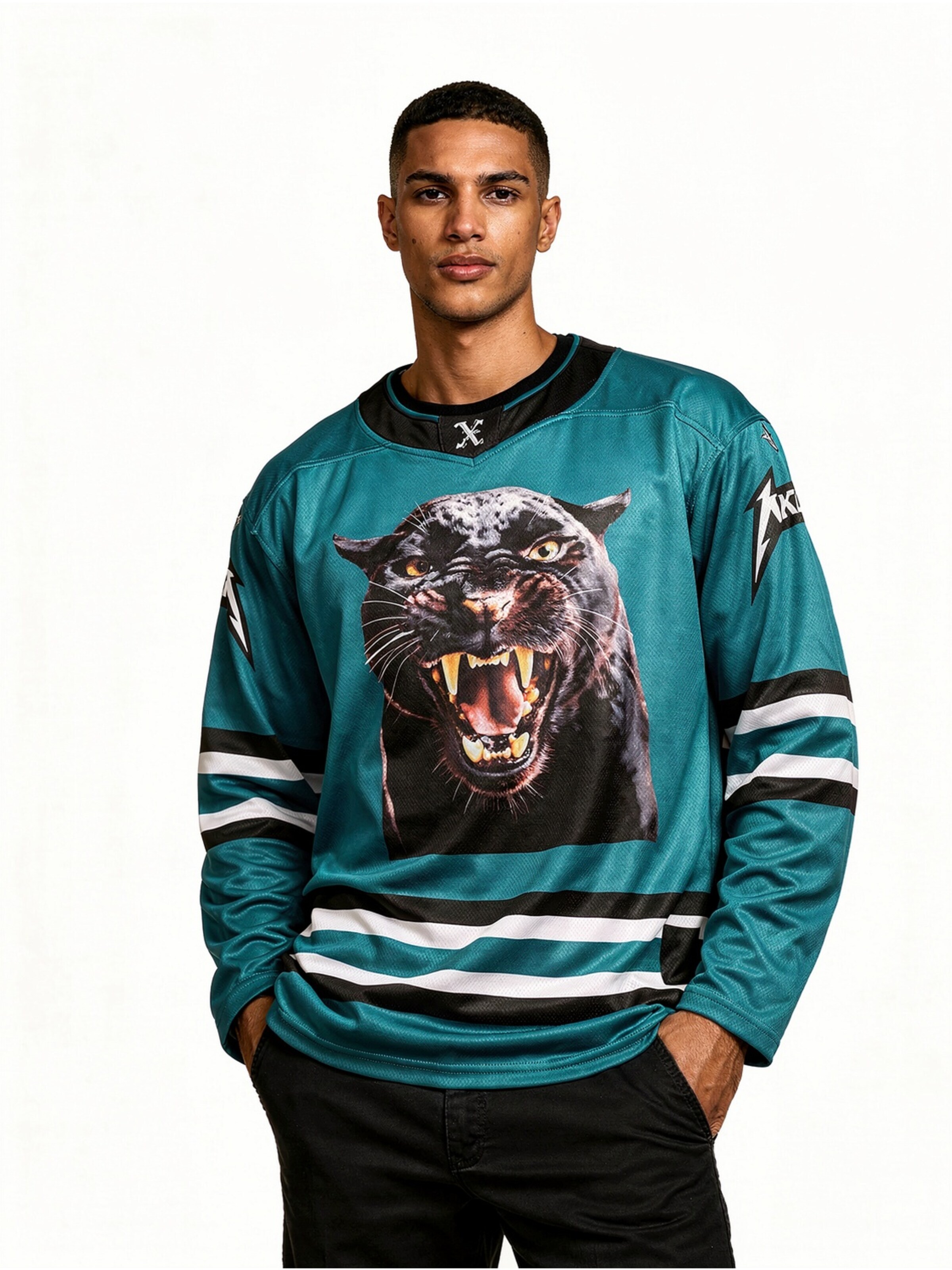 Yoxeone - Sudadera 'Pantera' en azul: frente