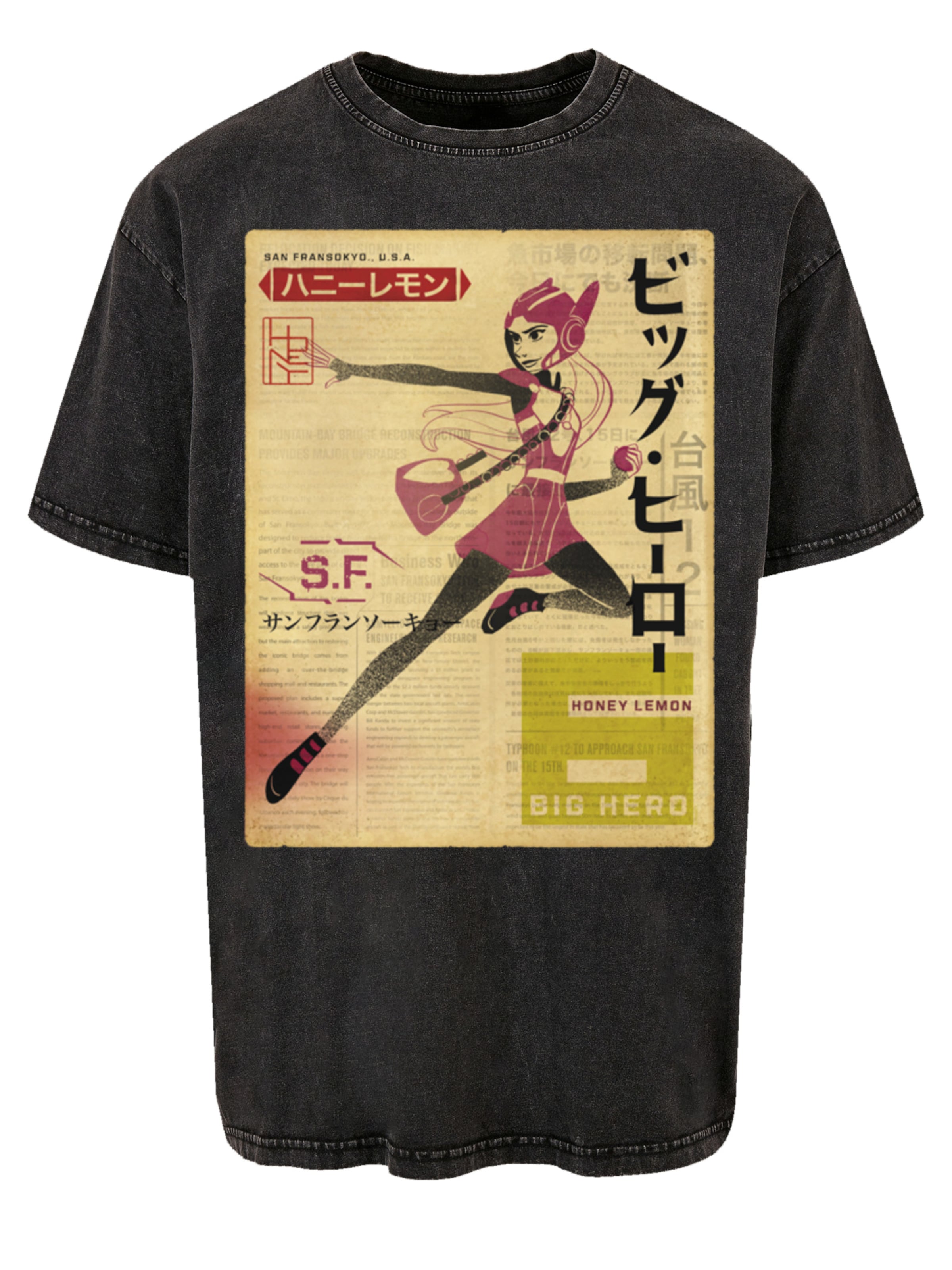 F4NT4STIC T-Shirt 'Big Hero 6' in Schwarz: Vorderseite