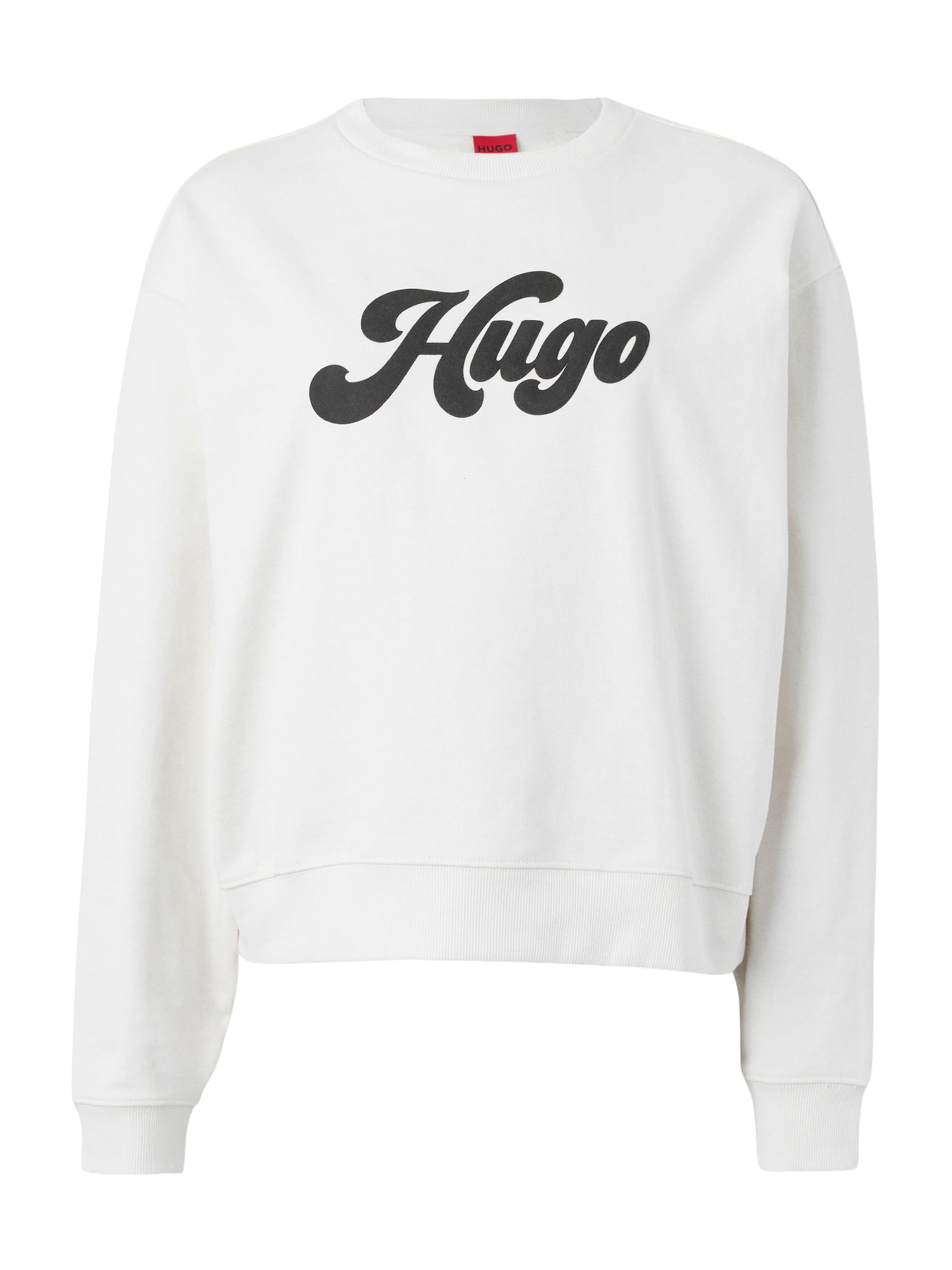 HUGO Sweater majica 'Deroxina' u crna / bijela, Pregled proizvoda