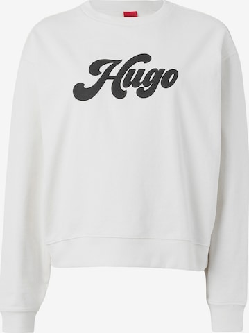 HUGOSweater majica 'Deroxina' - bijela boja: prednji dio