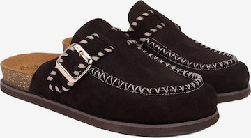 Desa - Zapatillas de casa 'Holzschuhe' en marrón: frente