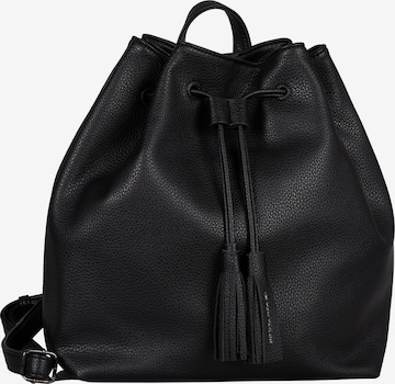 TOM TAILOR Backpack 'Camilla' in Black: front