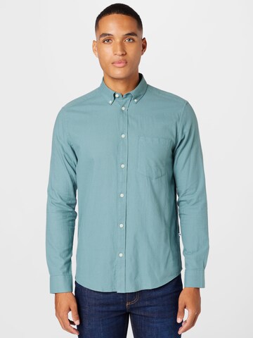 Coupe regular Chemise 'Jay' minimum en vert : devant