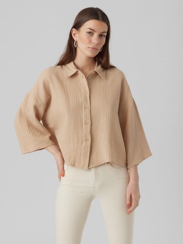 Camicia da donna 'NATALI' di VERO MODA in beige: frontale