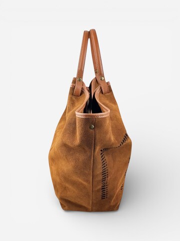 Cheval Firenze Shoulder Bag 'Madera Suede' in Beige