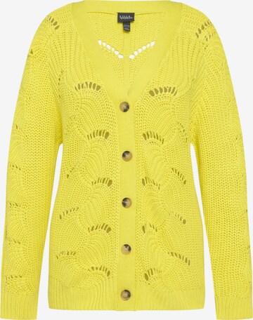 Ulla Popken Knit Cardigan in Yellow: front