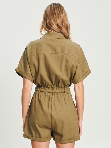 Calli Jumpsuit 'CONSCIOUS' in Green: back