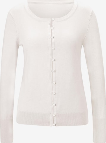 Cardigan heine en blanc : devant