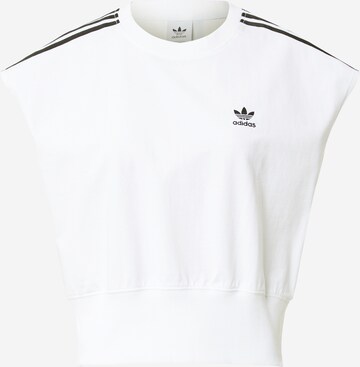 ADIDAS ORIGINALS T-Shirt 'Adicolor Classics Waist Cinch' in Weiß: predná strana