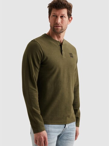 PME Legend Regular Fit Skjorte 'Henley T-shirt with long sleeves' i grøn: forside
