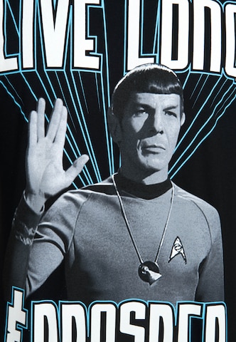 LOGOSHIRT Shirt 'Star Trek – Live Long & Prosper' in Black