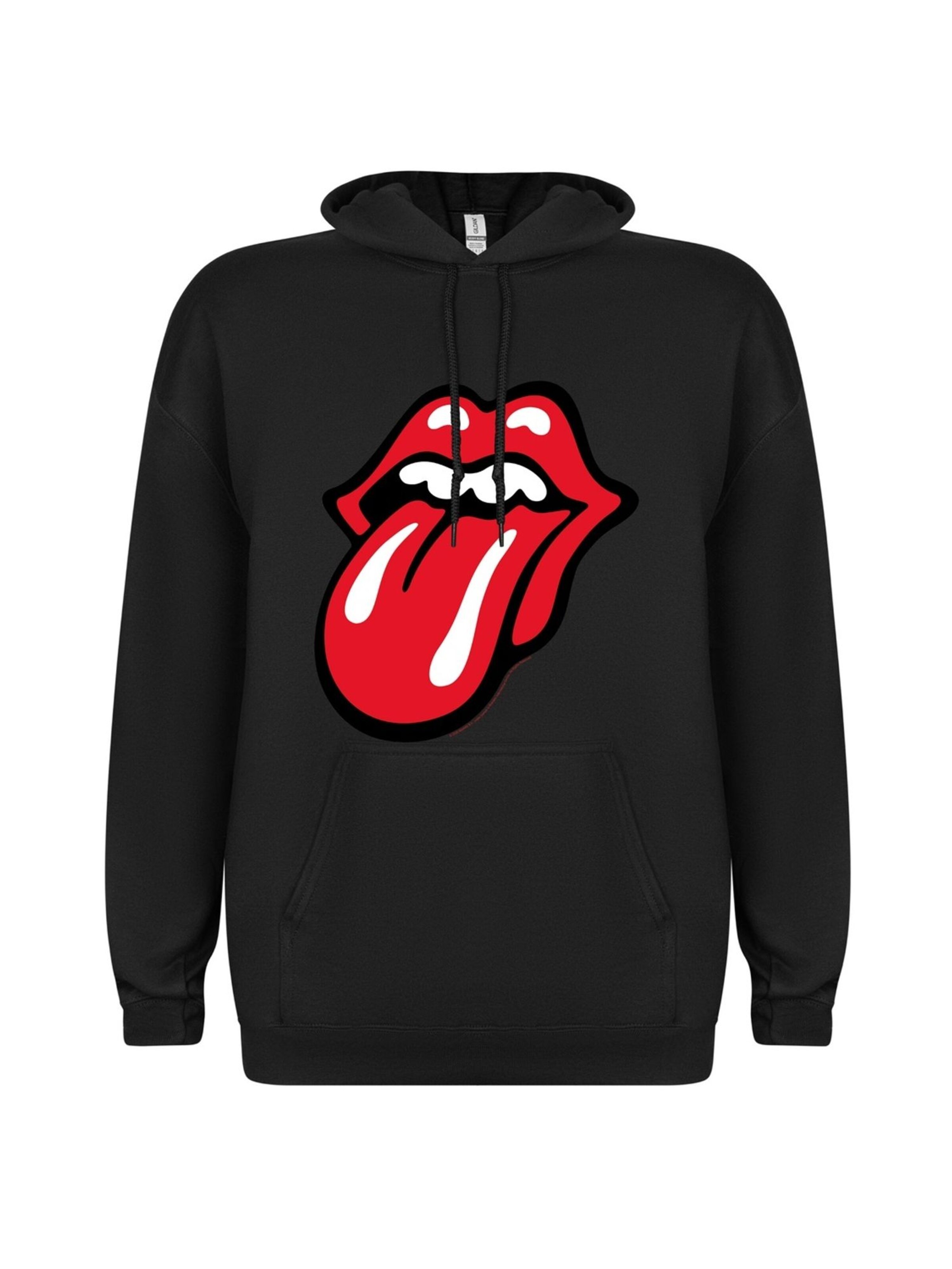 Felpa 'Rolling Stones 1971 Classic' di THE ROLLING STONES in nero: frontale