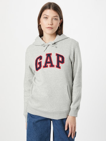 GAPSweater majica 'HERITAGE' - siva boja: prednji dio