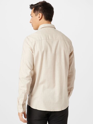 !Solid Regular Fit Hemd 'Vali' in Beige